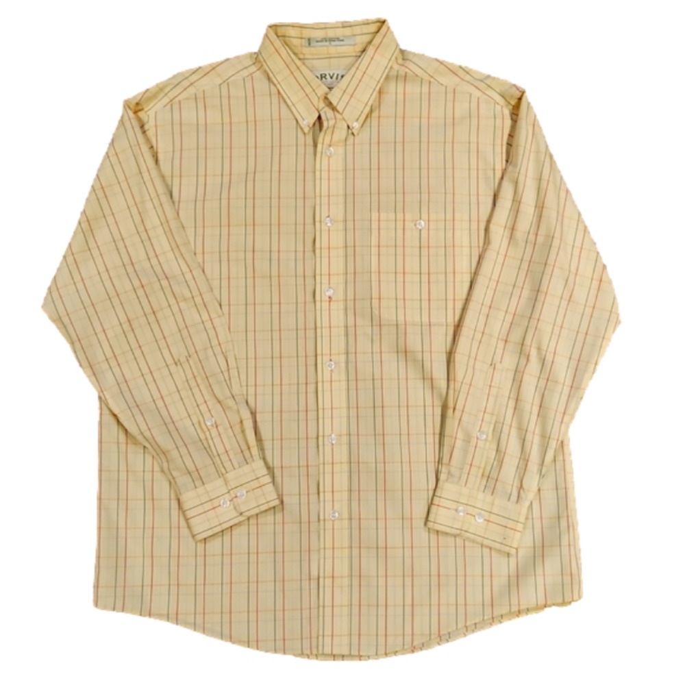 3/$20 Orvis Sporting Traditions Yellow Plaid Button-Up Shirt